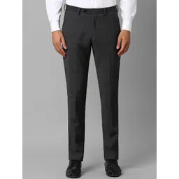 Luxure by Louis Philippe Men Checked Slim Fit Formal Trousers-picture-30