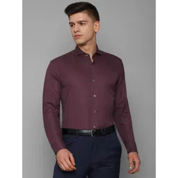 Luxure by Louis Philippe Men Maroon Slim Fit Printed Cotton Formal Shirt-picture-39