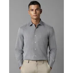 Luxure by Louis Philippe Men Self Design Cotton Formal Shirt-picture-29