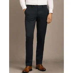 Luxure by Louis Philippe Men Slim Fit Mid-Rise Formal Trousers-picture-19