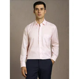 Luxure by Louis Philippe Men Solid Spread Collar Pure Cotton Formal Shirt-picture-38