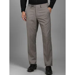 Luxure by Louis Philippe Men Textured Slim Fit Trousers-picture-41