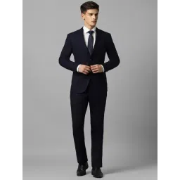 Luxure By Louis Philippe Navy Slim Fit Two Piece Suit-picture-11