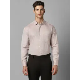 Luxure By Louis Philippe Pink Cotton Regular Fit Printed Shirt-picture-13