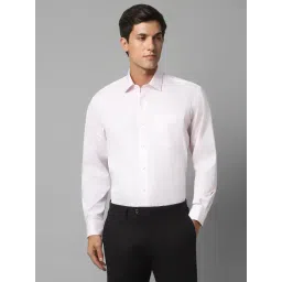 Luxure By Louis Philippe Pink Cotton Regular Fit Self Pattern Shirt-picture-29