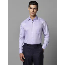 Luxure By Louis Philippe Purple Cotton Regular Fit Texture Shirt-picture-11
