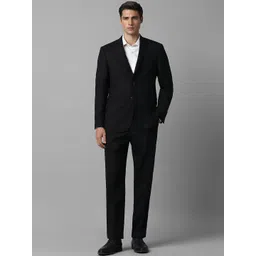 Luxure by Louis Philippe Self-Design Slim-Fit Single-Breasted Two Piece Formal Suit-picture-43