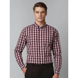 Luxure by Louis Philippe Slim Fit Checked Cotton Formal Shirt-picture-40