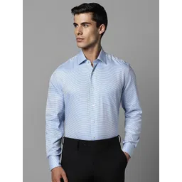 Luxure by Louis Philippe Slim Fit Micro Ditsy Printed Pure Cotton Formal Shirt-picture-25