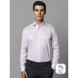Luxure by Louis Philippe Slim Fit Micro Ditsy Self Design Pure Cotton Formal Shirt-picture-31