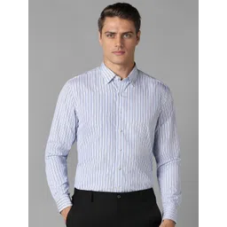 Luxure by Louis Philippe Slim Fit Striped Cotton Formal Shirt-picture-37