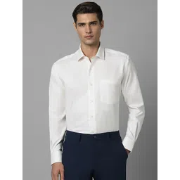 Luxure by Louis Philippe Spread Collar Cotton Formal Shirt-picture-39