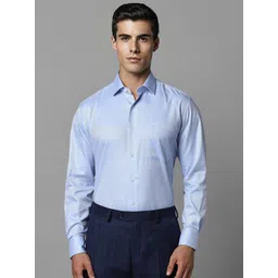 Luxure by Louis Philippe Spread Collar Pure Cotton Formal Shirt-picture-28