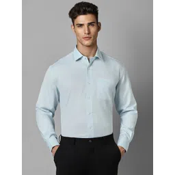 Luxure by Louis Philippe Spread Collar Pure Cotton Formal Shirt-picture-13