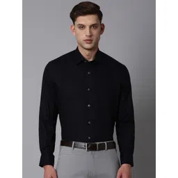 Luxure by Louis Philippe Spread Collar Pure Cotton Formal Shirt-picture-15