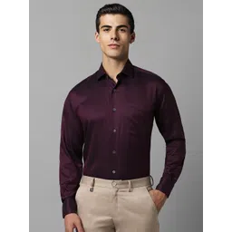 Luxure by Louis Philippe Spread Collar Pure Cotton Formal Shirt-picture-27