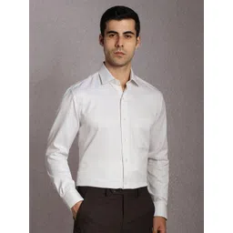 Luxure by Louis Philippe Spread Collar Pure Cotton Formal Shirt-picture-19