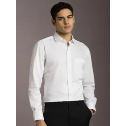 Luxure by Louis Philippe Spread Collar Pure Cotton Formal Shirt-picture-32