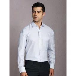 Luxure by Louis Philippe Spread Collar Pure Cotton Formal Shirt-picture-30