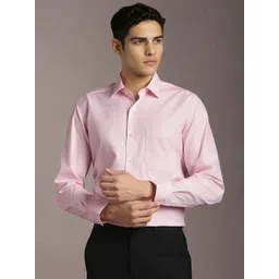 Luxure by Louis Philippe Spread Collar Pure Cotton Formal Shirt-picture-21