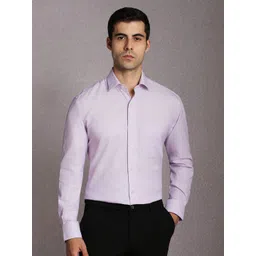 Luxure by Louis Philippe Spread Collar Pure Cotton Formal Shirt-picture-22