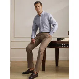 Luxure by Louis Philippe Spread Collar Pure Cotton Formal Shirt image 2