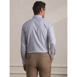 Luxure by Louis Philippe Spread Collar Pure Cotton Formal Shirt image 5