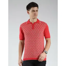 Luxuria Red Regular Fit Abstract T-Shirt-picture-11