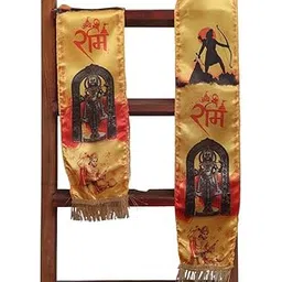 luxurion world Blessings Stole – Jai Shree Ram Stoles: Shop Shakti Blessings Patka & Silk Cloth Print Dupatta Unisex God Printed Scarf for Spiritual Wear-picture-15
