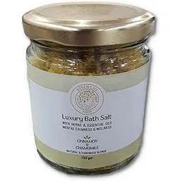 Luxury Bath salt for self love and romance, 200 GM with |Essential Oil, herbs, vitamin e | No colors, No preservative | Freshly made (Chamomile)-picture-44