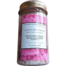 Luxury Bath Salths for Body & Foot Spa, Calming, Relaxing, Muscle Pain and period cramps Relief, Aromatherapy | Pure & Natural | Epsom Salt, Sea Salt, British Rose Essential Oil & Vitamin E, 200g (Pack of 1)-picture-50