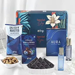 Luxury Gift Box with Perfume N Gourmet Treats-picture-35