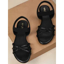 Luxyfeel Textured Open Toe Flats With Backstrap-picture-8