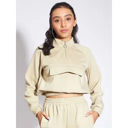 luyk Girls Winter Wonderland Mock Collar Cropped Pullover-picture-24