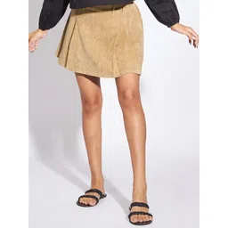 luyk Winter Wonderland Girls Checked Pure Cotton Flared Mini A-Line Skirt-picture-37