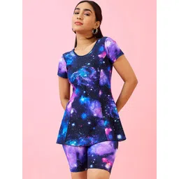 LYCOT Printed Round Neck Swimming Dress-picture-22