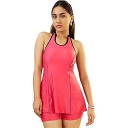 lycot Women's A-Line Cut Sleeves Hot Short Halter Neck Pattern Swimwear (ALCHSA-N02)-picture-35