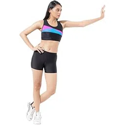lycot Women's Nylon Padded Pattern Wire Free Sports Bra Pattern Design for Gym, Yoga, Running, and Fitness-picture-17