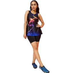 Lycot Women's Printed Swimdress with Attached Shorts Printed Women Swim-dress Black Swimsuit-picture-11