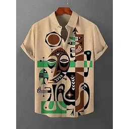 Lycra Fabric Digital Printed Half Sleeve Shirt Multicolour-picture-12