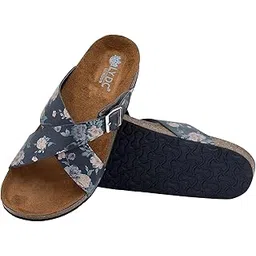 lydc london Women’s Slip-On Comfort Sandals – Black Flower | Lightweight, Anti-Skid Flats for Effortless Style-picture-43