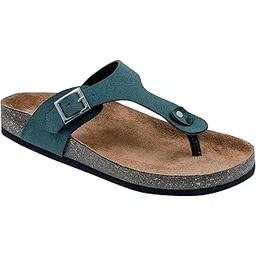 lydc london Women’s Slip-On Comfort Sandals – Olive Suede | Lightweight, Anti-Skid Flats for Effortless Style-picture-46