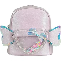 lyf5star Cute Angel Wing Backpack for College Girls |Heart Window School Bag | Birthday Gift for Teenage Girls | Sparkly Glitter Bag for Daily Use - Pack of 1-picture-56