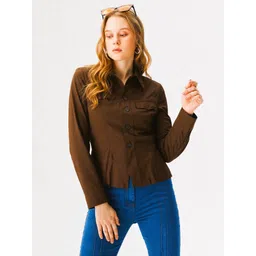 lyketrends Women Solid Single Breasted Formal Blazer-picture-11