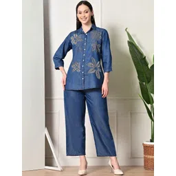 Lykit Embroidered Pure Cotton Shirt & Trousers Co-Ords-picture-23