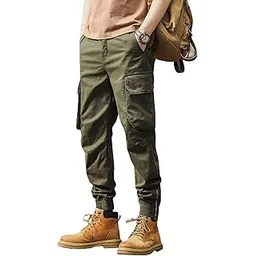 lymio Men's Regular Fit Low Rise Cargo || Pants Cotton || (Cargo 85-88)-picture-49