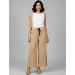 LYNO Women 2 Knitted Cropped Palazzos-picture-13