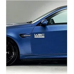 LYOMAN® Car Stickers Exterior ' WRC ' (Size -10 cm X 30 cm)(Color -White Material - Removable Vinyl)(Pack of 2)-picture-17