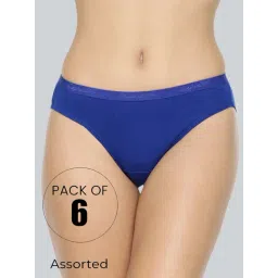 Lyra Assorted Color Cotton Bikini Panties - Pack Of 6-picture-30