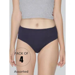 Lyra Assorted Color Cotton Hipster Panties - Pack Of 4-picture-12